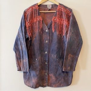 ✨SALE✨ Vintage Dyed Denim Button Up Shirt